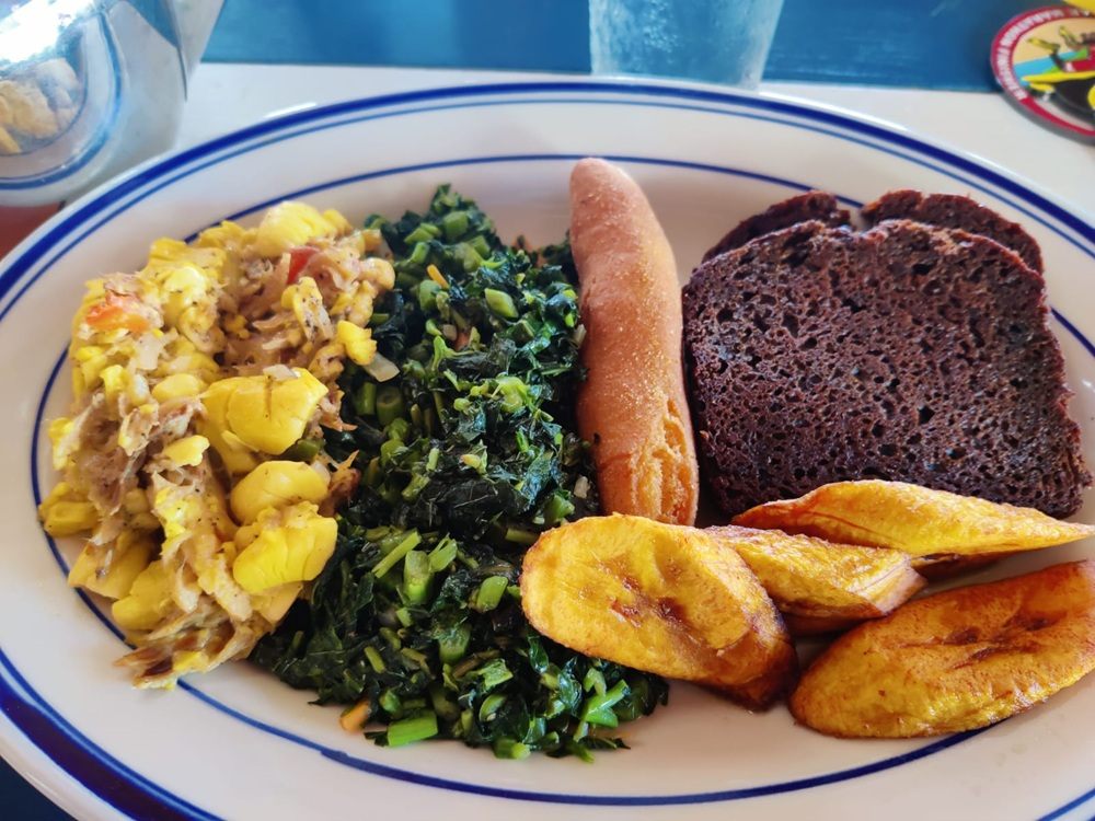 Ackee and callaloo dish