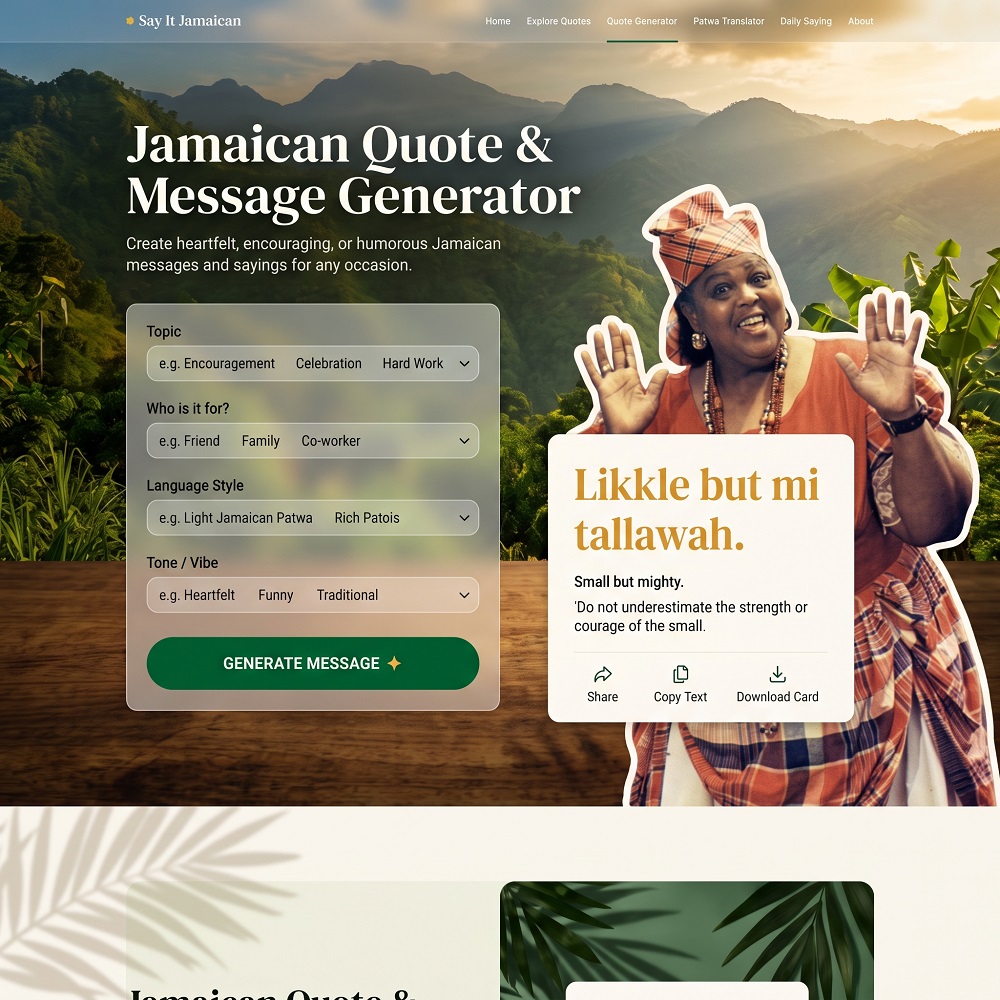 jamaican quote generator